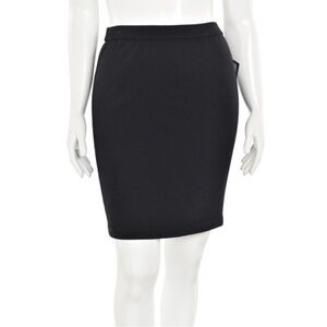 St John Basics Santana Knit Skirt in Black